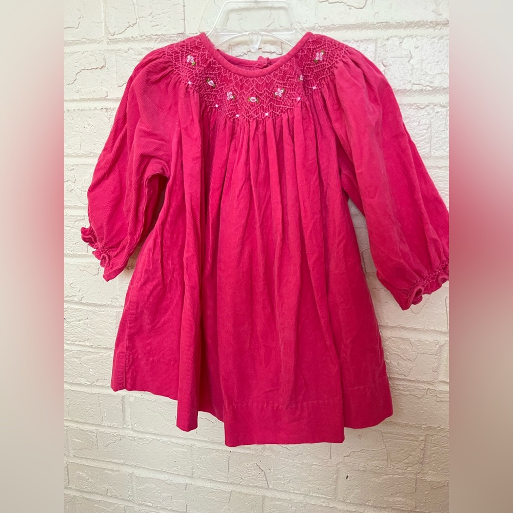 Classic Smocked Dress | Pink | Hand Embroidered | Girls